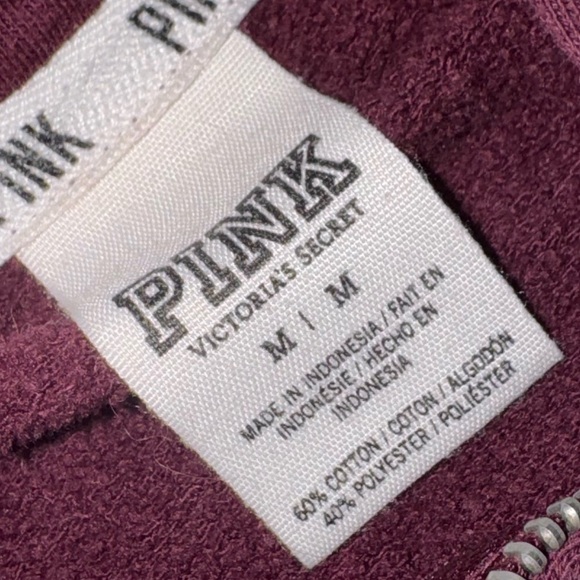 Victoria's Secret pink Maroon quarter zip sweater Sweatshirt - Picture 2 of 2